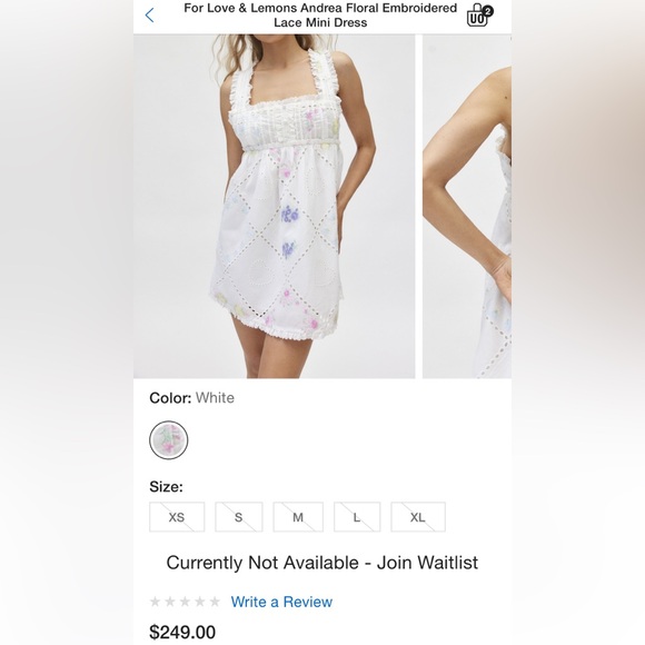 For Love And Lemons Dresses & Skirts - For Love & Lemons Andrea Floral Embroidered
Lace Mini Dress Size: Small